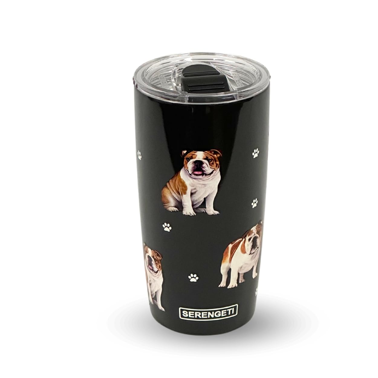 Bulldog Serengeti 16 Oz Stainless Steel, Vacuum Insulated Tumbler With Spill Proof Lid - 3D Print - Insulated Travel Mug For Hot