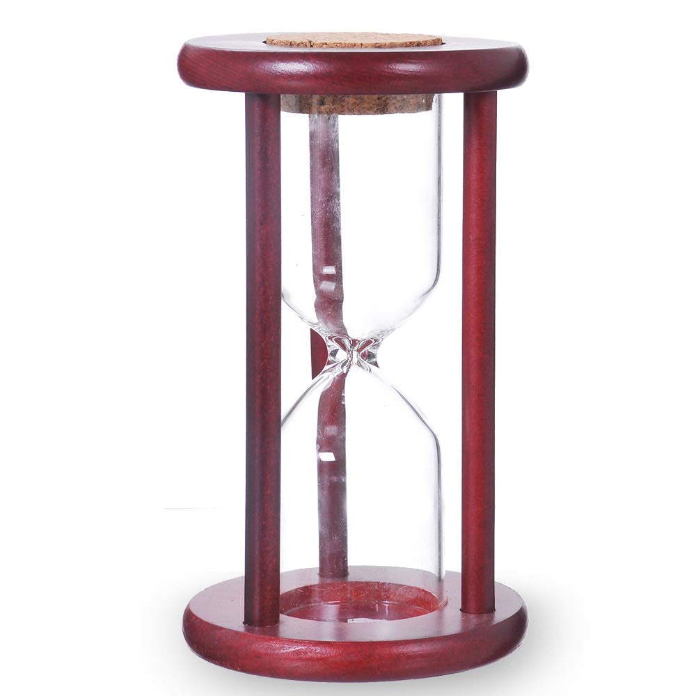 Empty Hourglass Sand Timer, Wooden Frame Without Sand