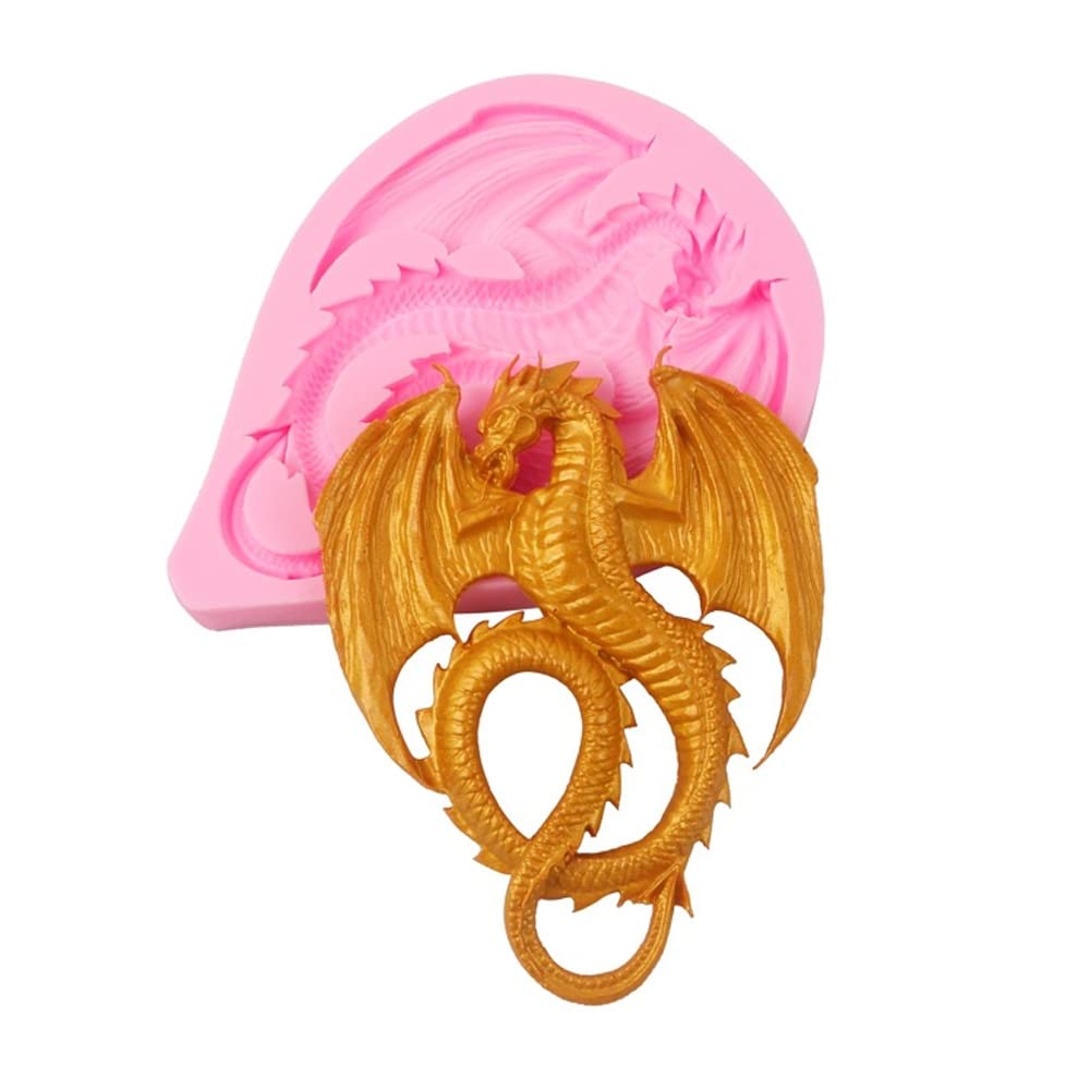 Cestony Large Flying Dragon Silicone Molds For Diy Cake Fondant Biscuit Cookies Soap Sugar Pudding Chocolate Hard Candies Desser