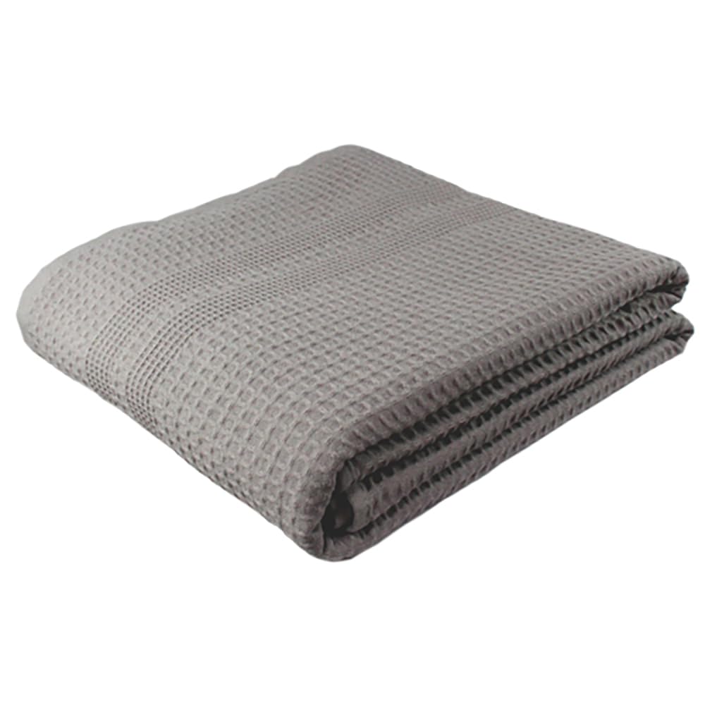 Gilden Tree Waffle Towels Quick Dry Lint Free Thin Bath Sheets 40X80 Oversized Extra Large For Adults, Classic Style (Pewter)