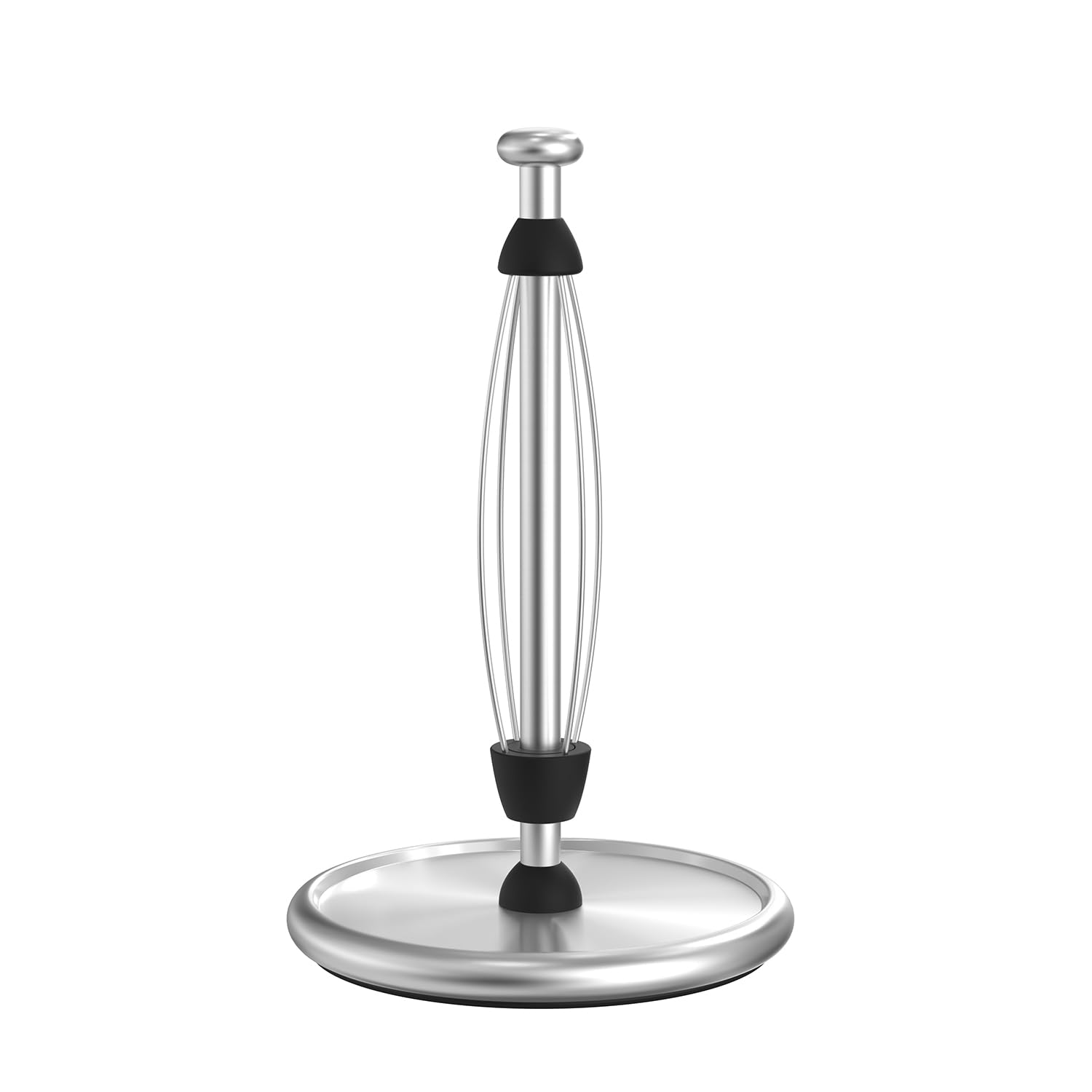 VEHHE Simply Tear Paper Towel Holder Countertop with EVA Non-Slip Pad, Damping Function Paper Towel Stand with Weighted Base for