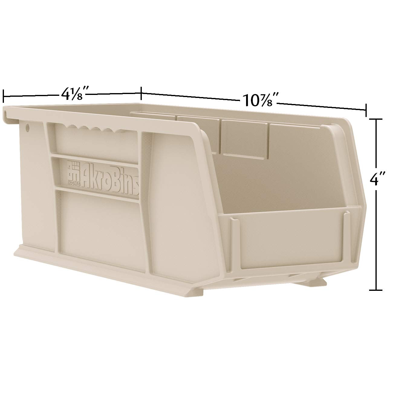 Akro-Mils 30224 Akrobins Plastic Hanging Stackable Storage Organizer Bin, 11-Inch X 4-Inch X 4-Inch, Yellow, 12-Pack