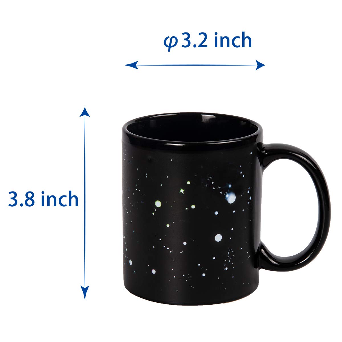 Kmiles Heat Changing Constellation Mug Colour Changing Mug Magical Coffee Mug Tea Cup 12 Ounce - Novelty for Xmas Funny Gifts