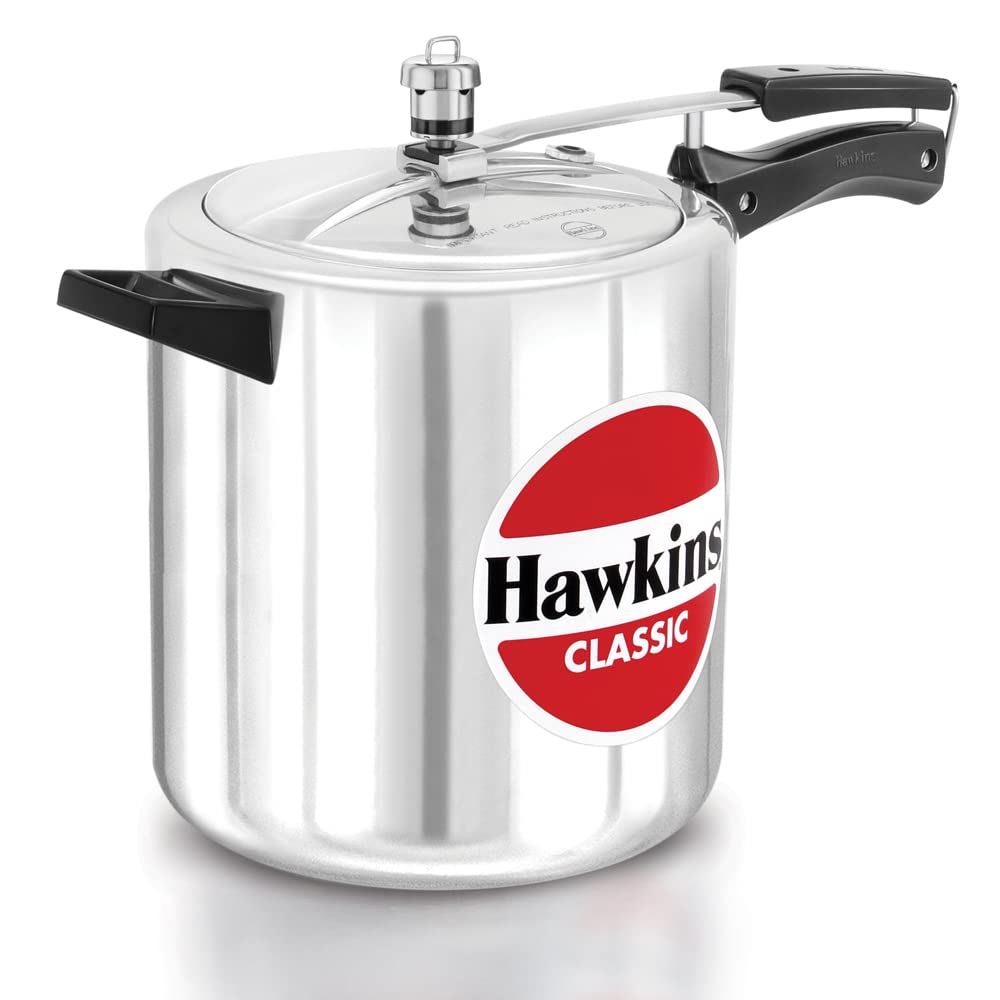 Hawkins Aluminium 8 Litre Classic Pressure Cooker, Tall Design Inner Lid Cooker, Big Cooker, Silver (Cl8T)