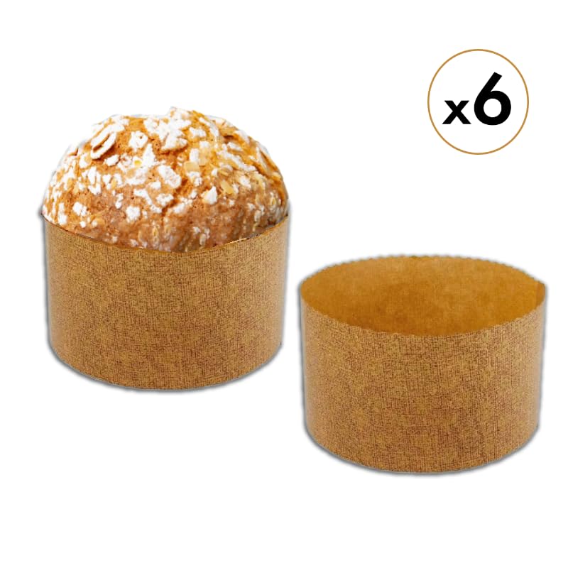 Pastry Chef's Boutique Thin Paper Panettone Mold - Medium 750g, Pack of 6