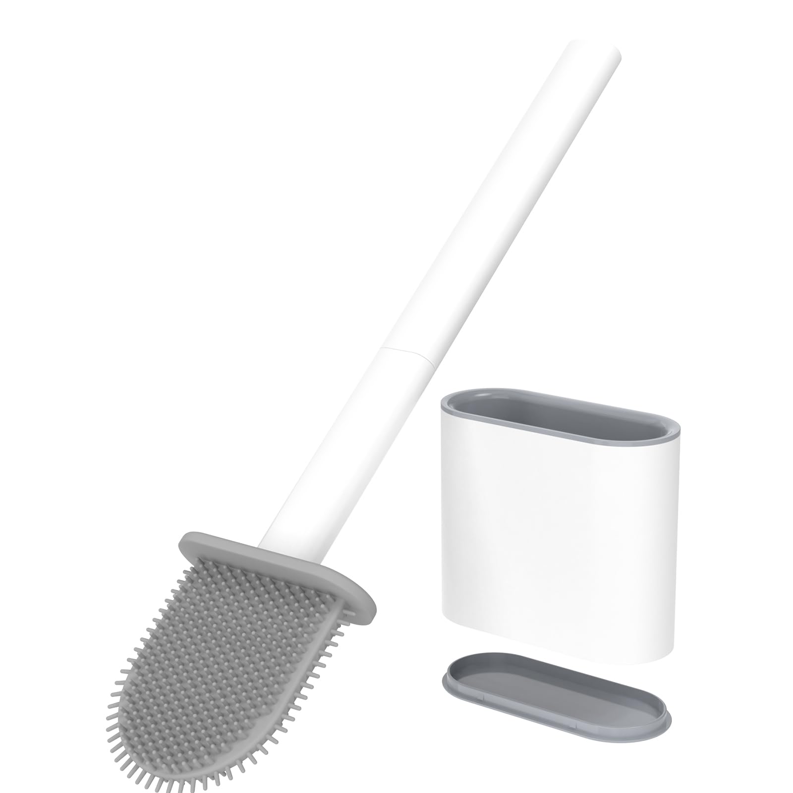 RV Toilet Bowl Brush by, Silicone Bristles, Wall-Mounted, Anti-Roll & Anti-Drip Design | Safe for RV Toilets, Travel Trailers, C