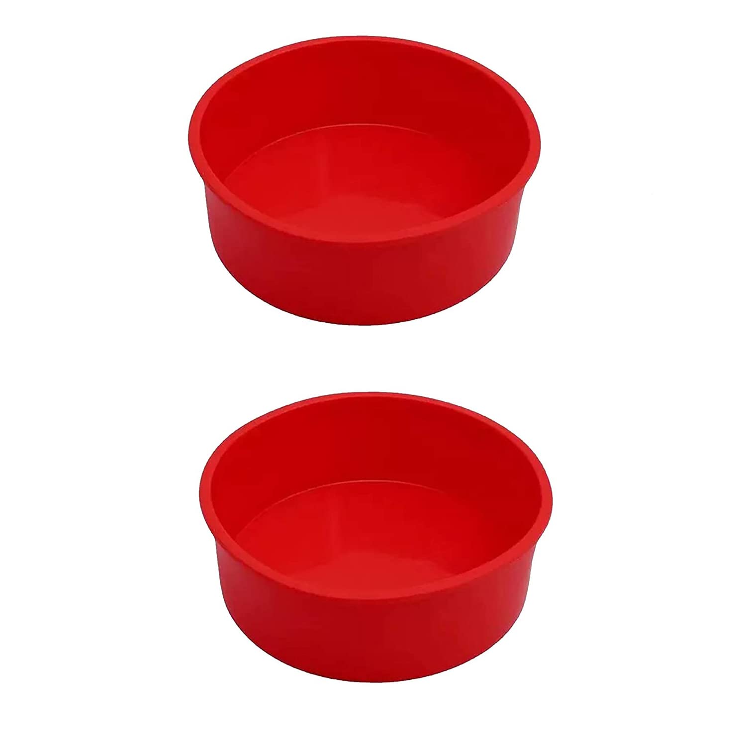 2Pcs 6 Inch Silicone Cake Pan For Baking, Round Cake Molds Silicone Baking Pan Non-Stick Quick Release Suitable For Cheesecake C