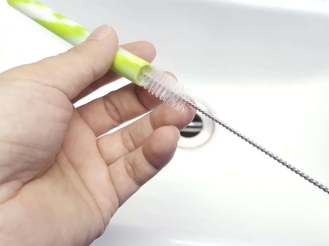 Gfdesign Drinking Straw Cleaning Brushes Set 12'' Extra Long 12Mm Extra Wide Pipe Tube Cleaner Nylon Bristles Stainless Steel Ha