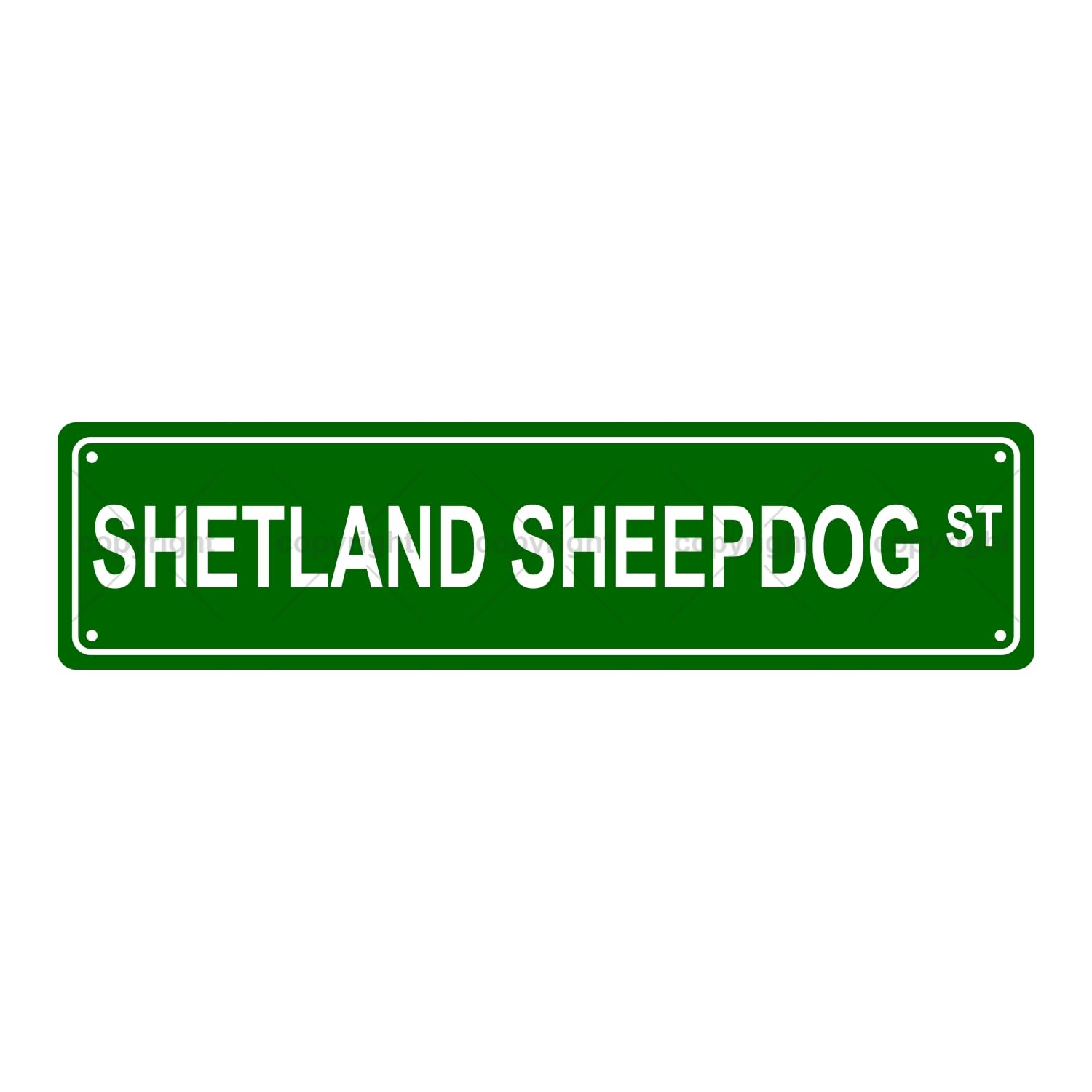 SHETLAND SHEEPDOG ST DOG Metal Tin Street Sign Bar Cafe Garage Cave Home Room Wall Bathroom Farmhouse Garden Porch Patio Decor, 