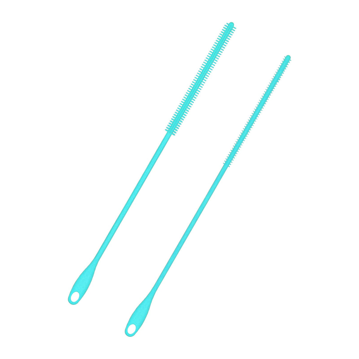 2Pcs Silicone Straw Brushes, 6Mm+8Mm Extra Long Straw Cleaning Brush Reusable Bottle Straw Washing Tool With Hanging Ring Bendab