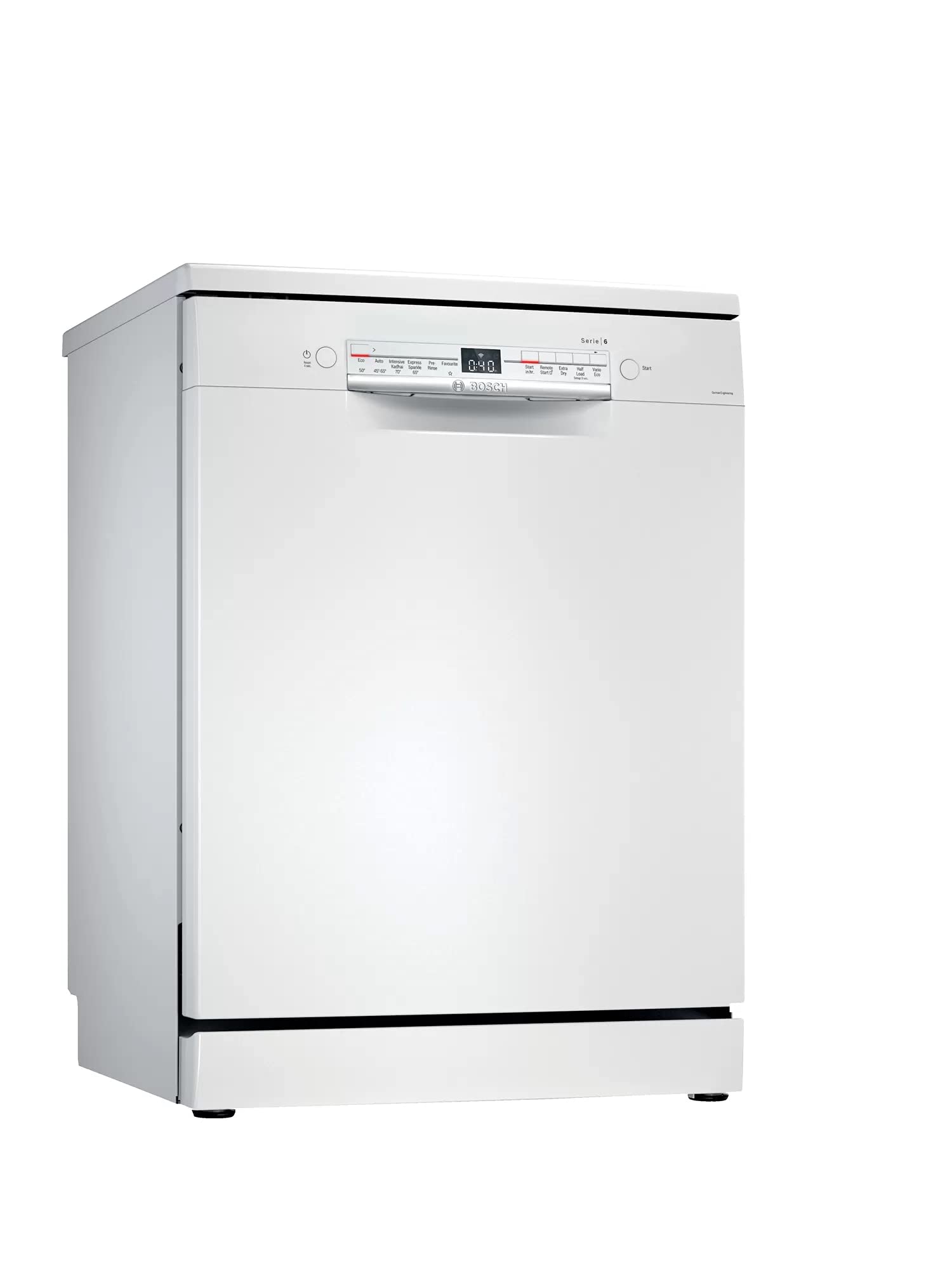 Bosch 13 Place Settings, Free Standing Dishwasher (Sms6Itw00I, White), Extra Dry And Hygienic Wash
