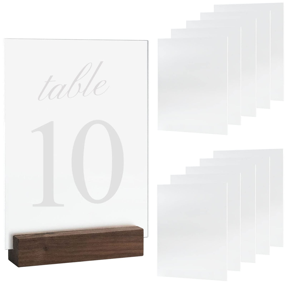 10 Pack Frosted Acrylic Sign Blank For Table Numbers, 5 X 7 Inch Acrylic Blank Sign Frosted Acrylic Sheets 1/8 Inch Thick, Use F