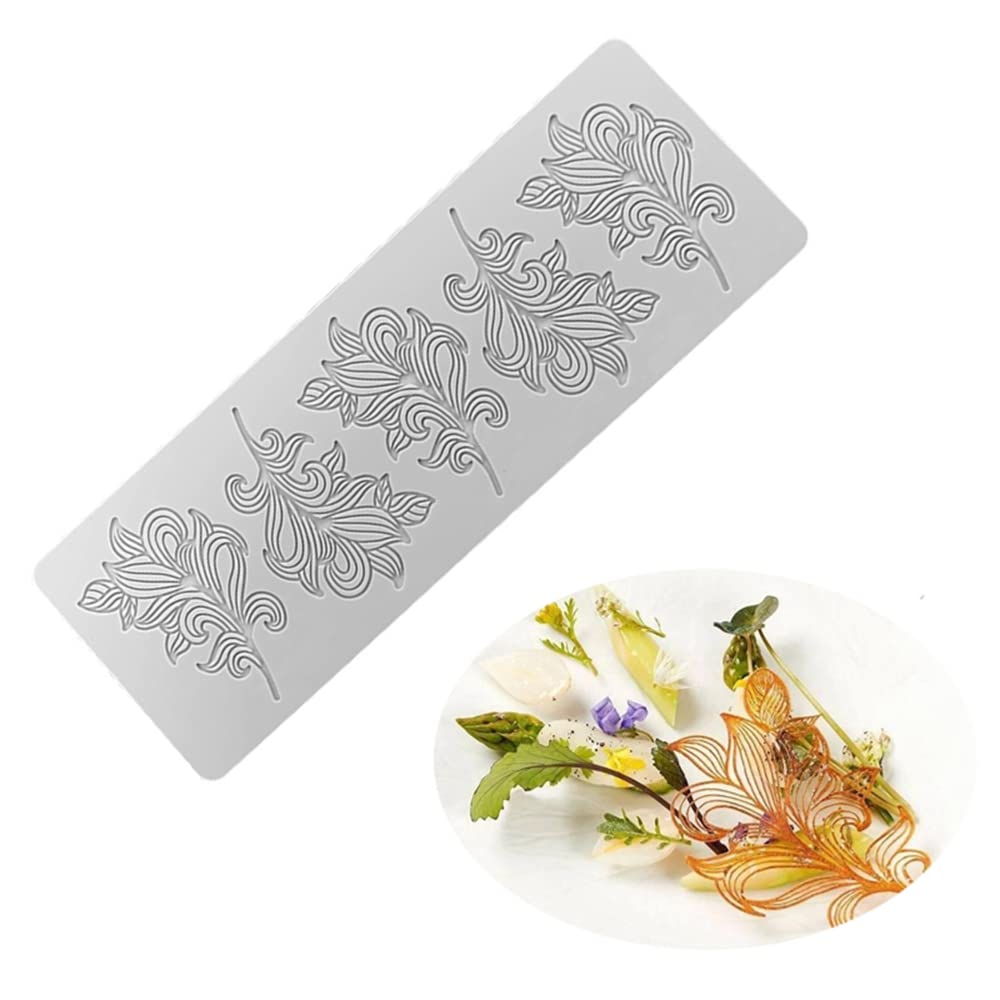 3D Hollow Leaf Fondant Lace Mold Multi Leaves Flower Candy Mold Chocolate Sugar Craft Cake Decoration Cupcake Top (A Leaf_11.92