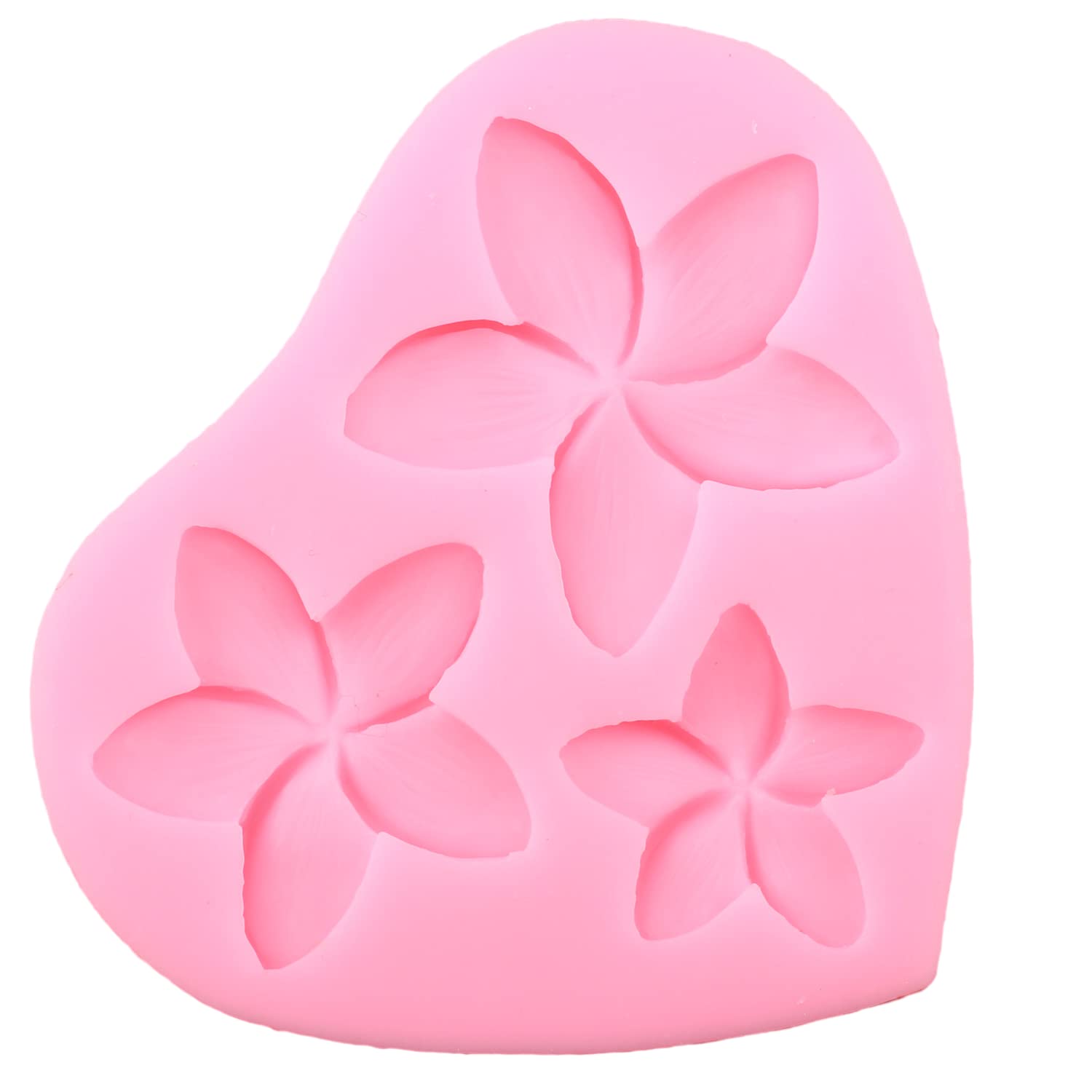 2 Pcs Frangipani Plumeria Flower Floral Silicone Mold Diy Gum Paste Candy Chocolate Handmade Ice Cream Fondant Mold Pudding Dess