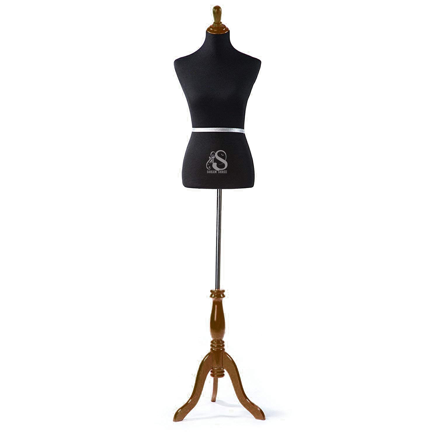 Sohamshree  : Female Dress Wooden Stand Form Wheel Base Mannequin Store Display Dummy - Mannequin Dummy Model Hanger Dress Kurti