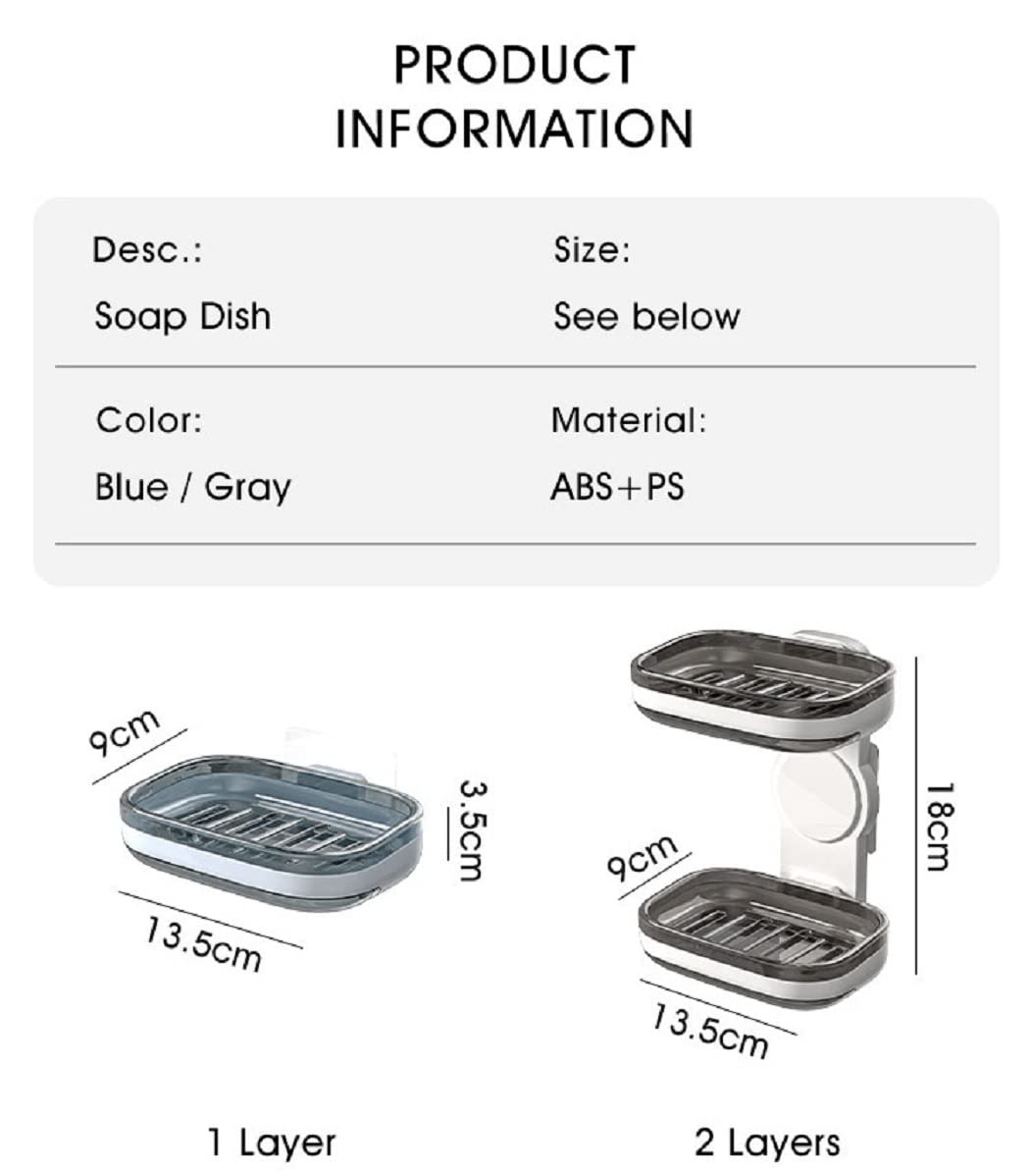 Tyzag Soap Holder For Bathroom, Soap Dish Holder, Soap Stand For Bathroom, Wall Mounted Stickable Self Adhesive Soapcase For Bat