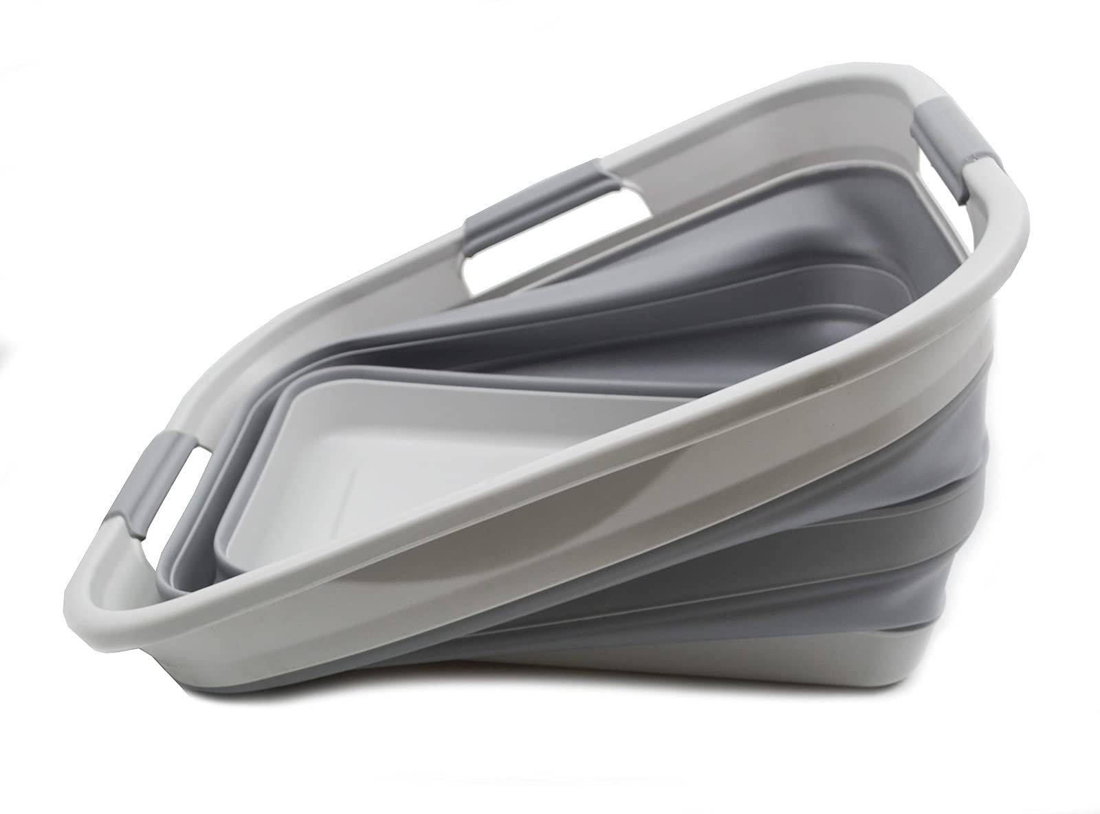 Sammart 30L(8 Gallon) Collapsible Plastic Laundry Basket - Foldable Pop Up Storage Container/Organizer - Portable Washing Tub -