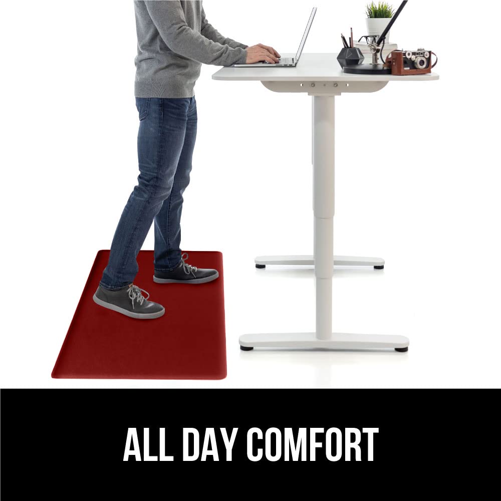 Gorilla Grip Set Of 2 Anti Fatigue Cushioned Waterproof, Stain And Scratch Resistant Kitchen Floor Mats, Ergonomic Standing Offi