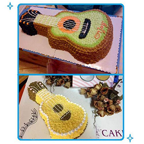 WOTOY 14-Inch Aluminum Alloy Guitar Cake Baking Pan Mold for Creative Baking