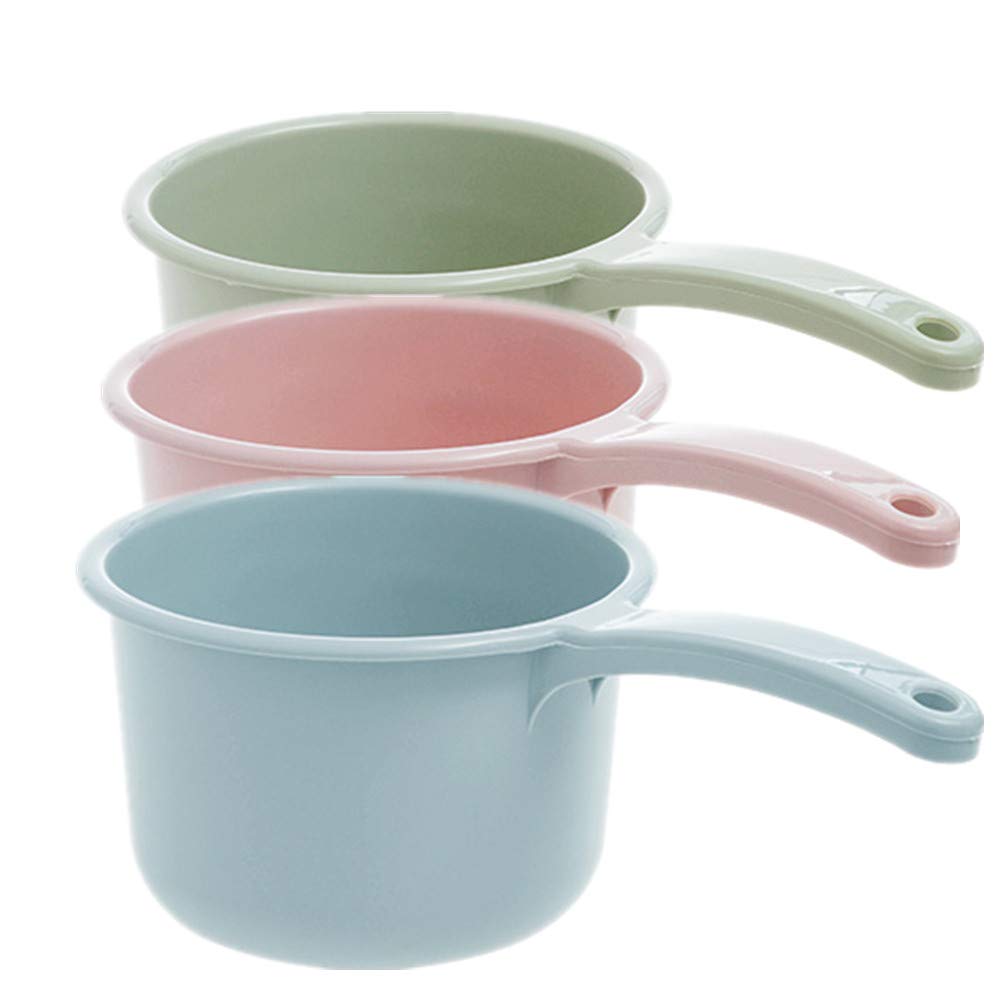 VIUJUH 3Pcs Plastic Bath Ladle, Thickened Water Dipper for Bathroom Kitchen