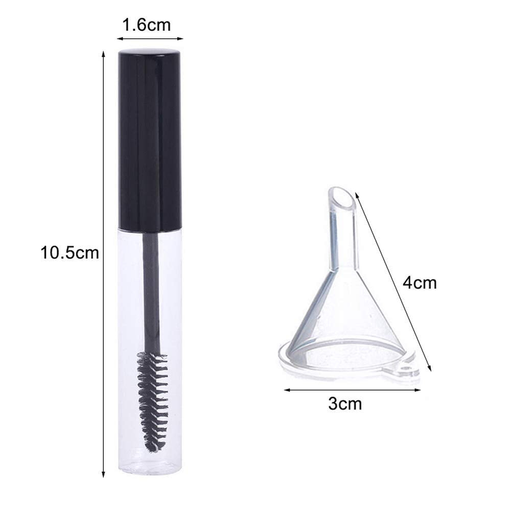 2Pcs 10ml Empty Mascara Tube with Eyelash Wand  Eyelash Cream Container Bottle with Funnels Transfer Pipettes for Travel  Home