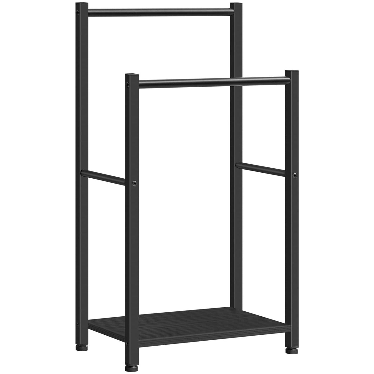 Hoobro Free Standing Towel Rack For Bathroom, 16.5'' L X 9.4'' W X 31.5'' H, 2 Tier Blanket Rack, Blanket Holder, Drying And Dis