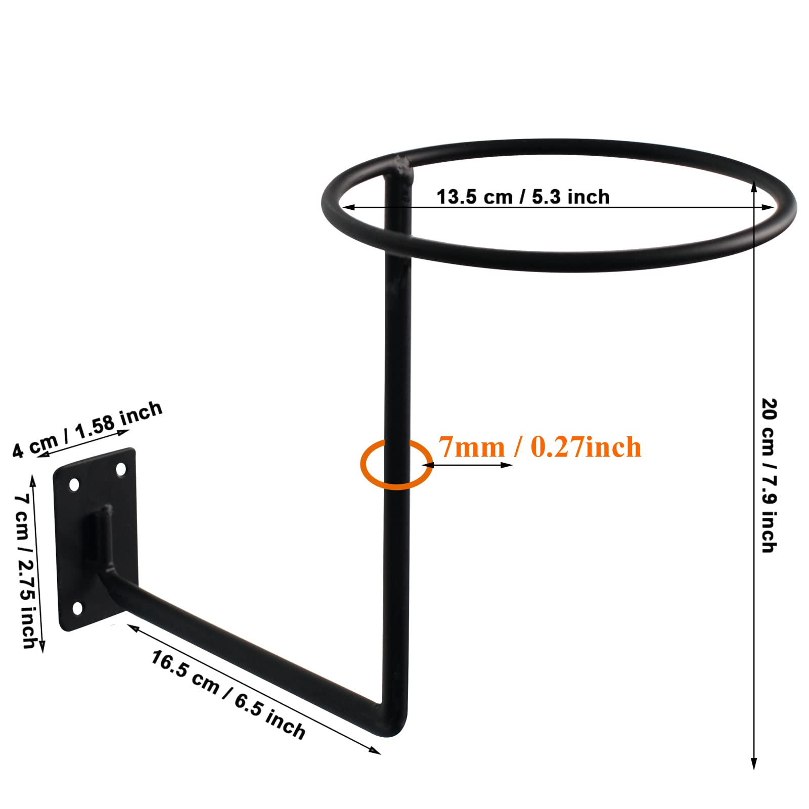 6 Packs Helmet Wall Mount Holder Motorcycle Helmet Stand Black Helmet Hangers Holders For Hats Caps Ball Holder Hanger Wall Moun