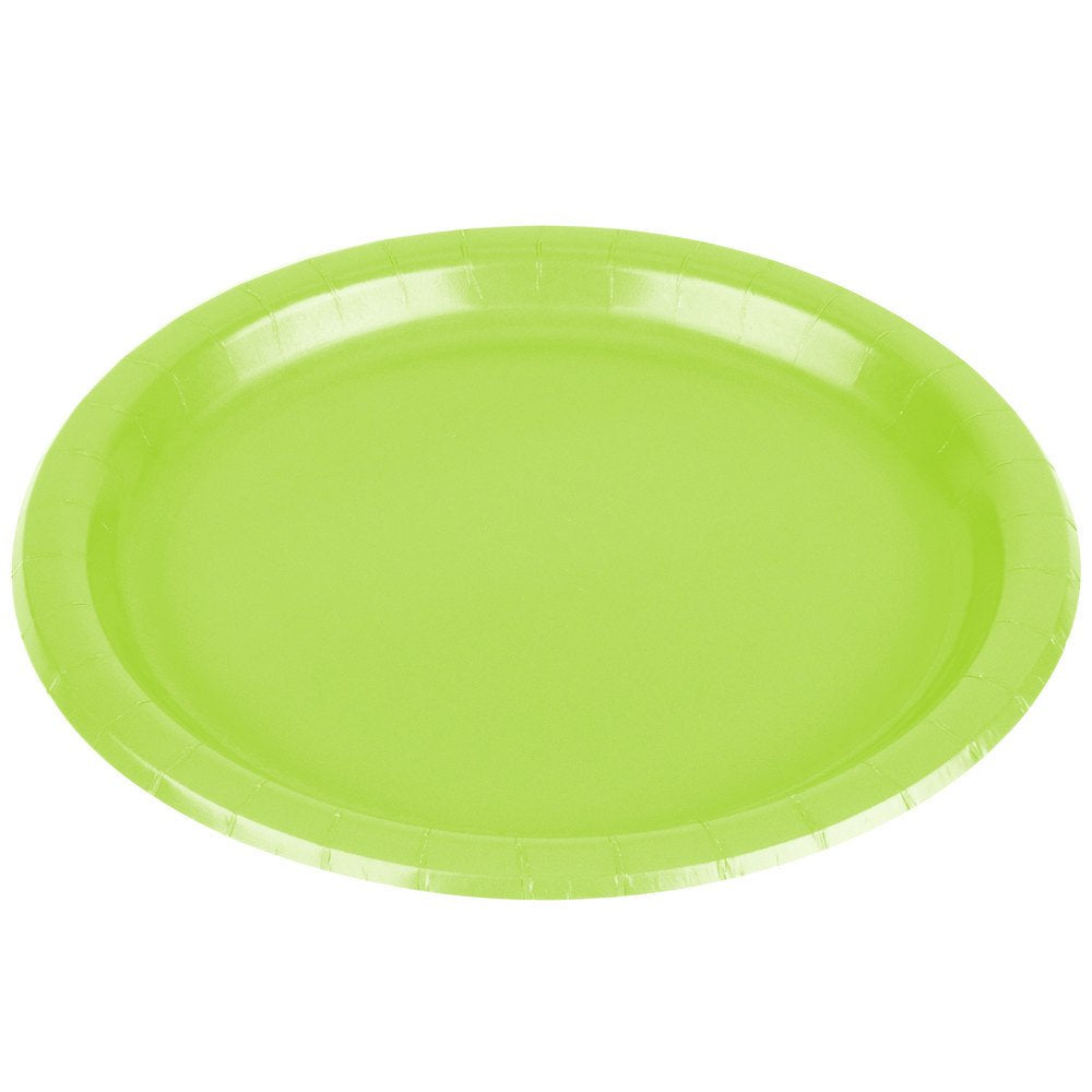Kiwi Green Round Paper Plates - 6.75'' (Pack Of 20) - Perfect For Parties, Celebrations & Picnics