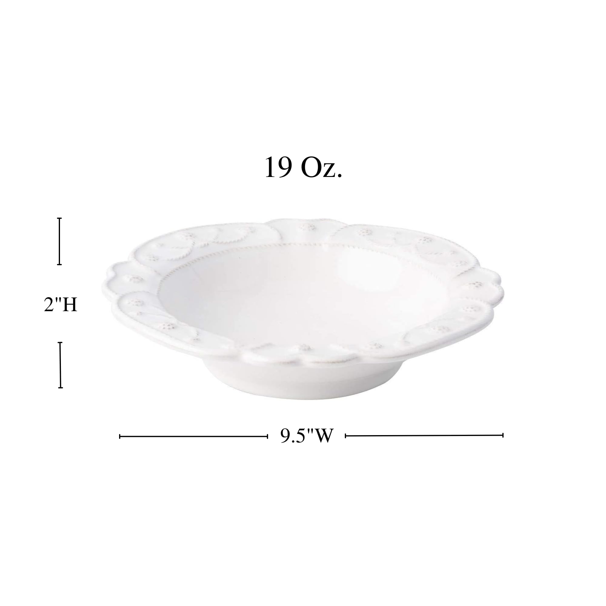 Juliska Jardins Du Monde Whitewash Coupe Pasta/Soup Bowl