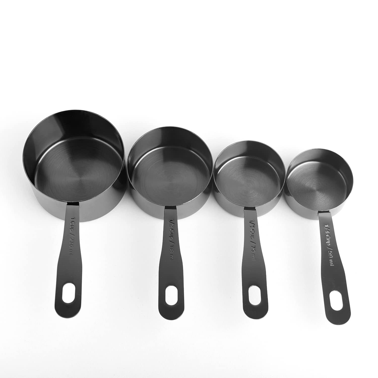 Rebekah Measuring Cups And Spoon Set, Stainless Steel Kitchen Metal Spoons With Scale, Metric Scoops Heavy Duty Solid Measuremen
