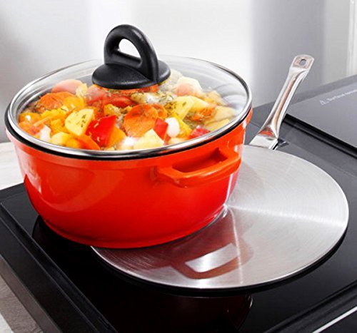 9.45Inch Stainless Steel Coffee Milk Cookware Simmer Ring Induction Adapter Hob Plate Heat Diffuser For Glass/Ceramic/Stailness