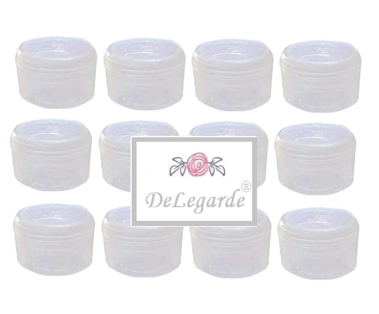 Delegarde  Plastic Round Containers Boxes For Small Parts Storage (Small, Semi Transparent, 10Ml )Pack Of 12