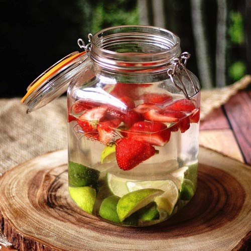 Kilner Square Clip Top Jar 2Ltr Preservation Jar, Storage Jar, Jam Jar With Cliptop Lid