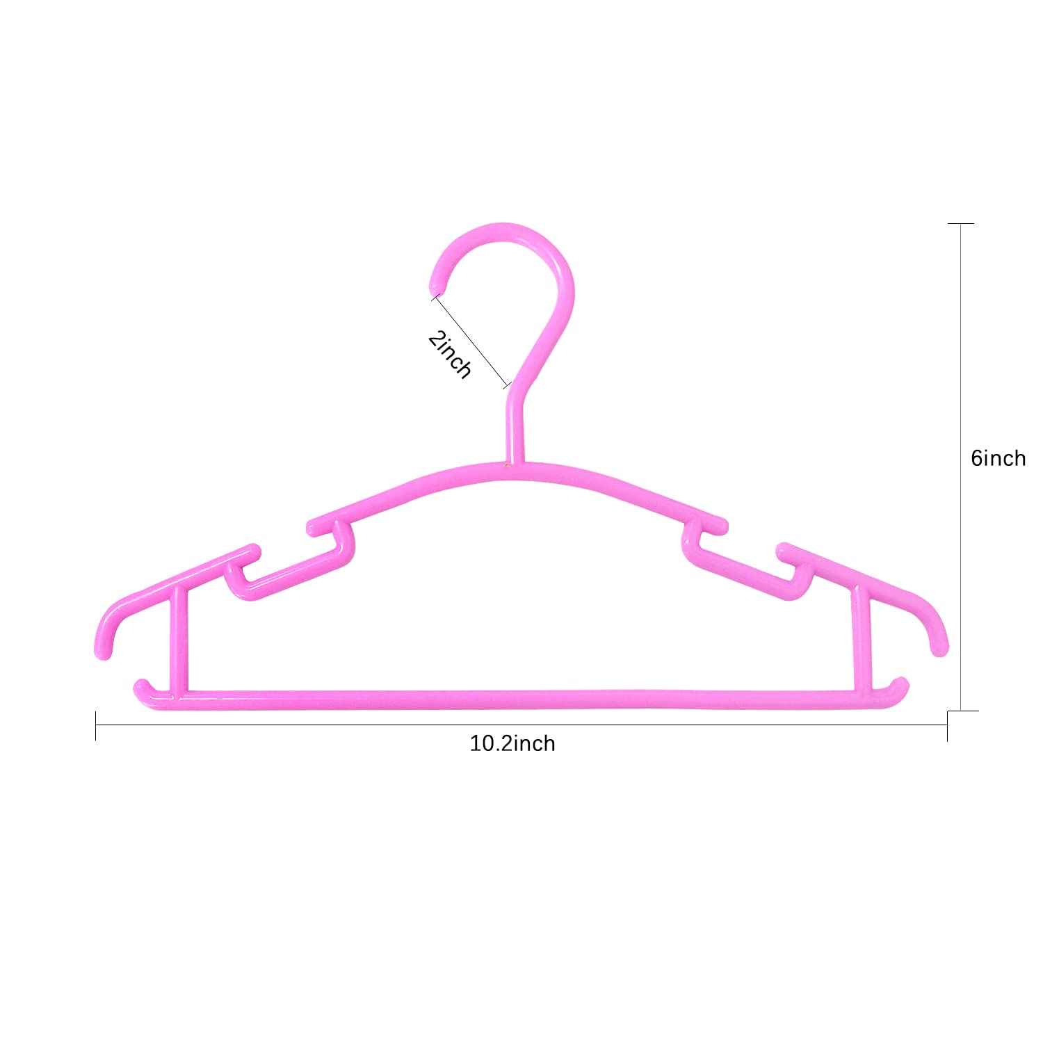 Goodtou Pink Baby Hangers, 100Pack Kids Hangers Plastic Baby Clothes Hangers For Closet Infant Hangers Child Hangers Children Ha