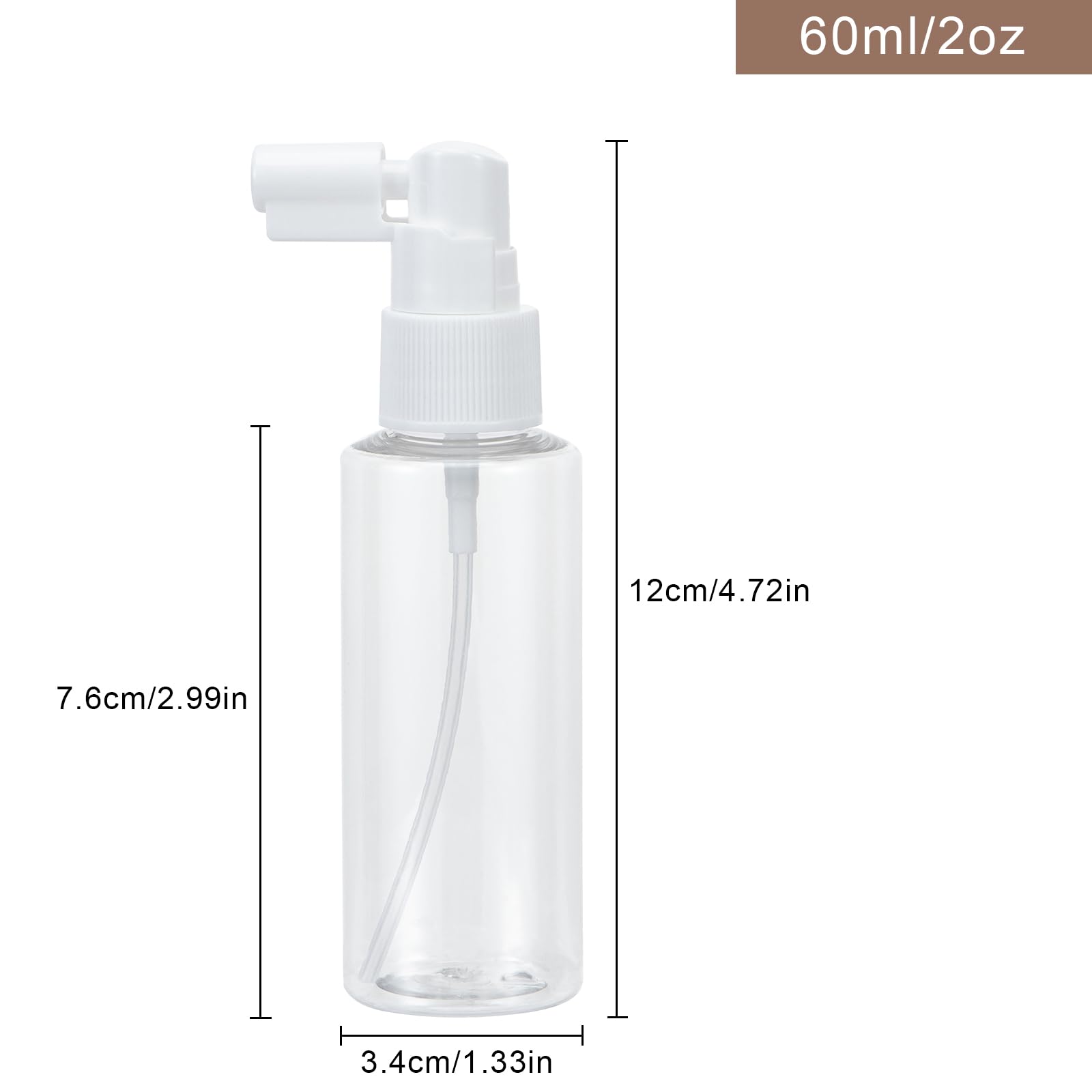 Yebeauty 2 Pack Refillable Travel Size Spray Bottle 2Oz/60Ml Plastic Empty Fine Mister Small Spray Bottles With Tight Cap Clear