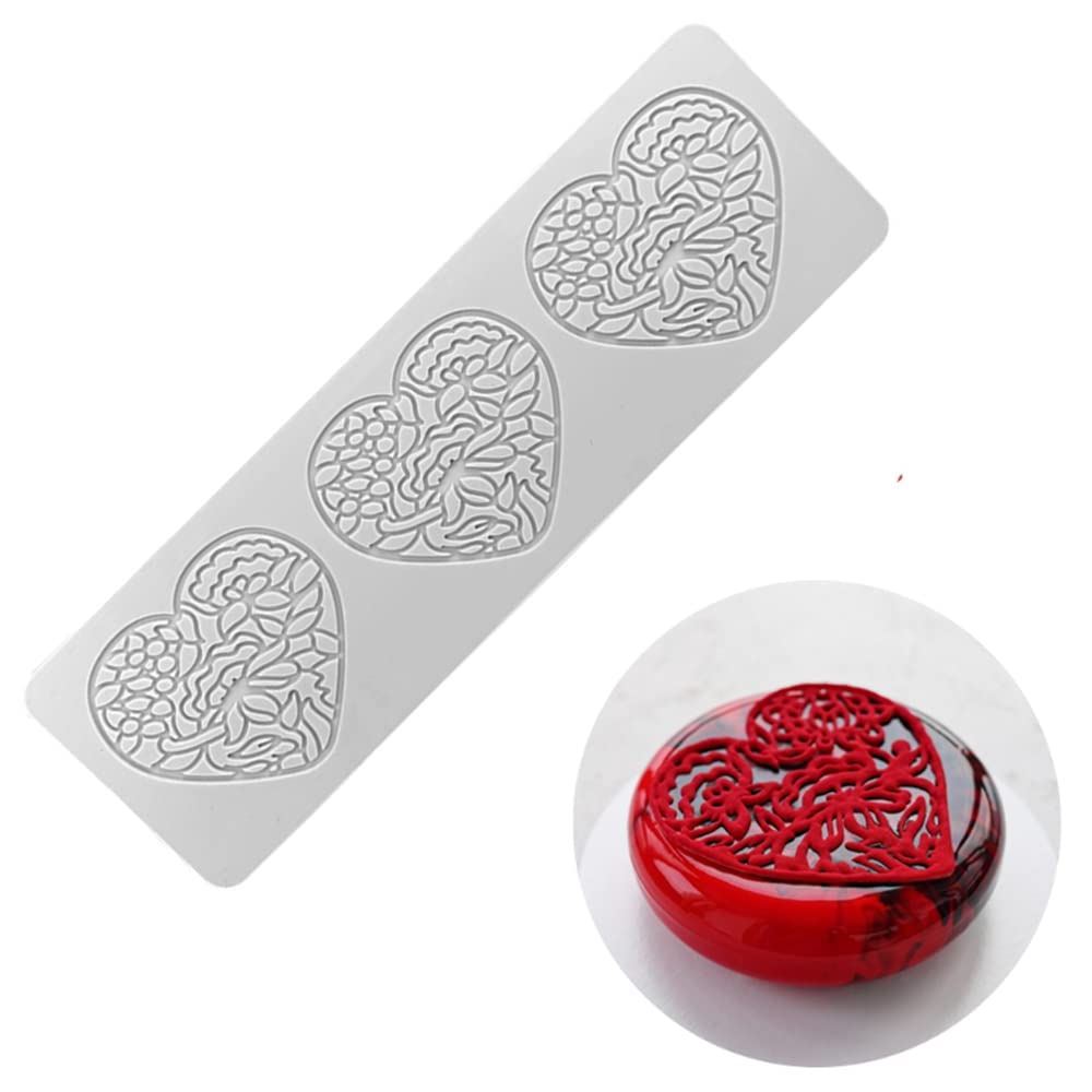 3D Hollow Leaf Fondant Lace Mold Multi Leaves Flower Candy Mold Chocolate Sugar Craft Cake Decoration Cupcake Top (F Love_9.52 *