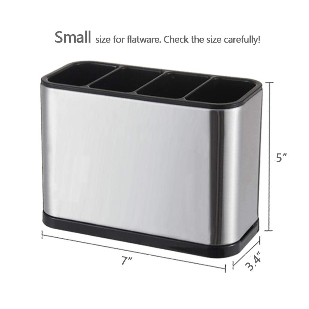 Wahsan Flatware Caddy Stainless Steel Cutlery Holder Organizer, 7 L X 3.4 W X 5 H