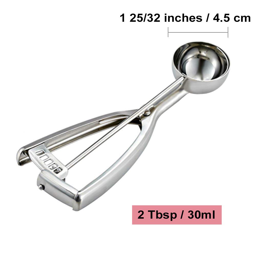 Saebye Medium Cookie Scoop, 2 Tbsp / 30Ml / 1 Oz, Size #40 Cookie Dough Scoop, Cookie Scoops For Baking, 1 25/32 Inches / 4.5 Cm
