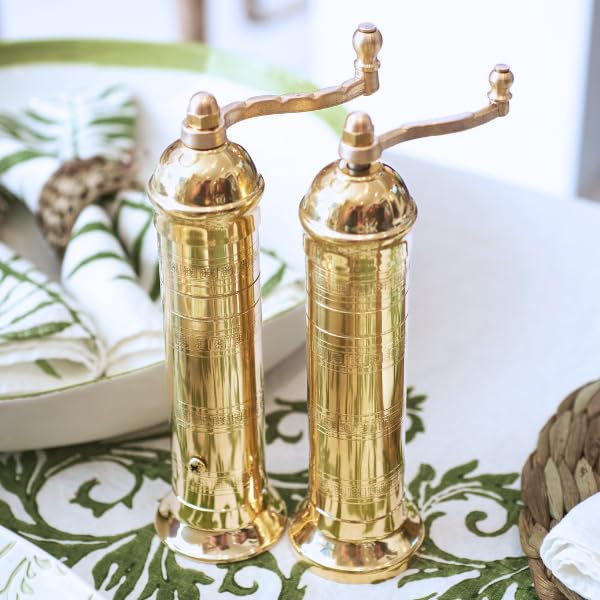 Alexander Home The Original European Salt and Pepper Mill (Brass  10-Inch Pepper)