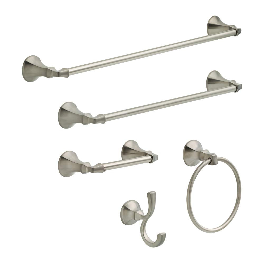 DELTA FAUCET Rubber Limited 76418-SS Ashlyn 18-in Wall Mount Towel Bar Bath Hardware Accessory in Stainless Steel