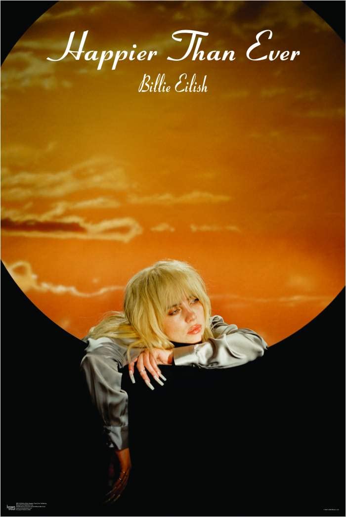 Billie Eilish - Happier Than Ever - Goldwing Poster - Officially Licensed - 24'' X 36''