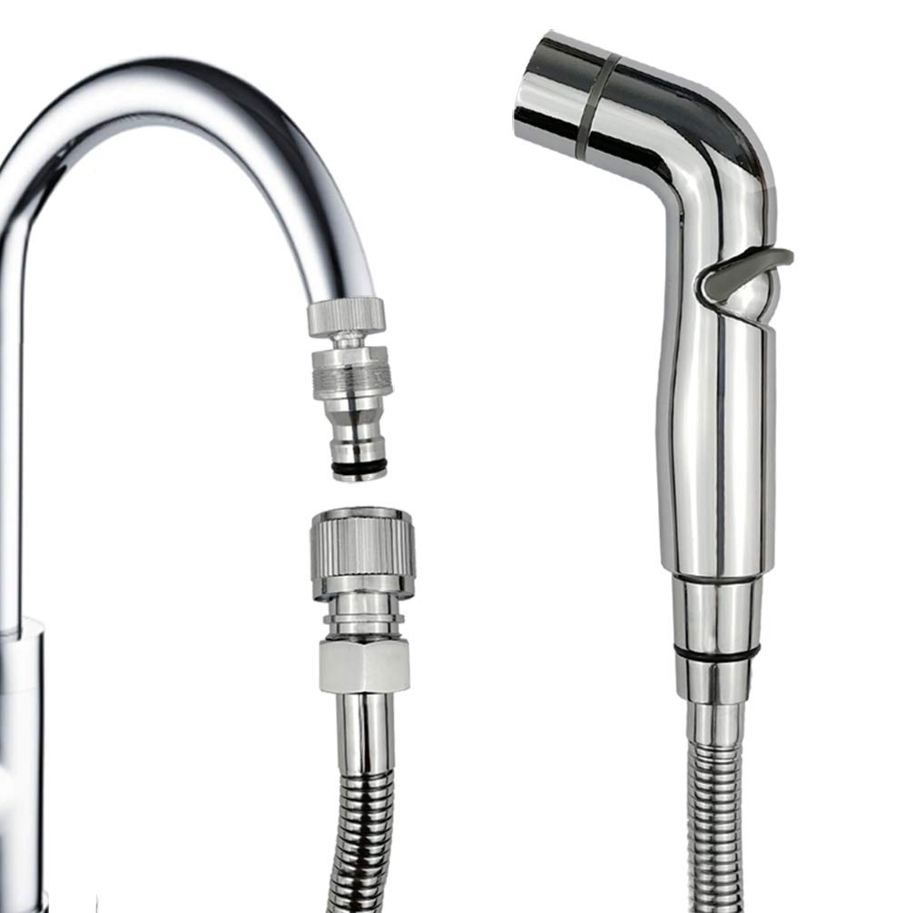 G-Sunny Quick-Connect Sink Faucet Sprayer Kit, Sink Hose Sprayer Accessories, Detachable Metal Adapter With Hand Shower,Hair Was