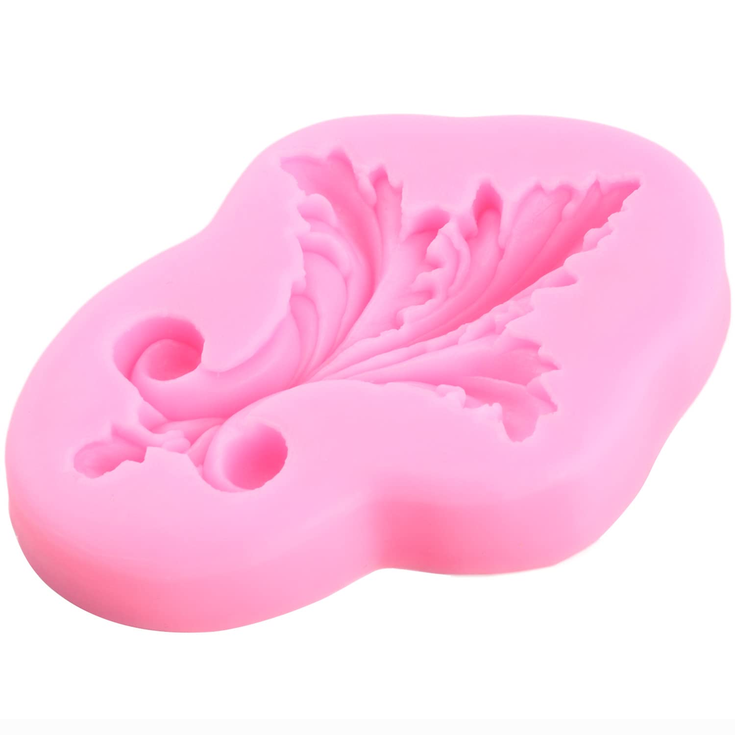 Mypracs Baroque Style Curlicues Scroll Lace Silicone Fondant Molds Relief Flower Mold Filigree Mold For Cake Decorating Cupcake