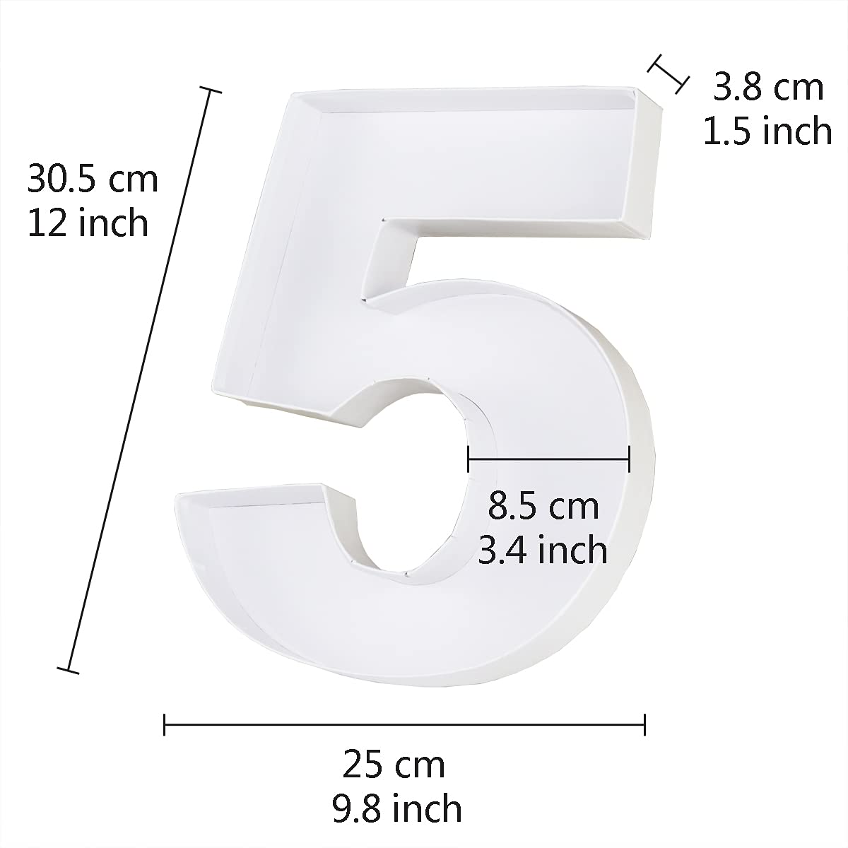 Wenpack 12'' Fillable Cardboard Number Shaped Gift Grazing Charcuterie Board Paper Container (5)