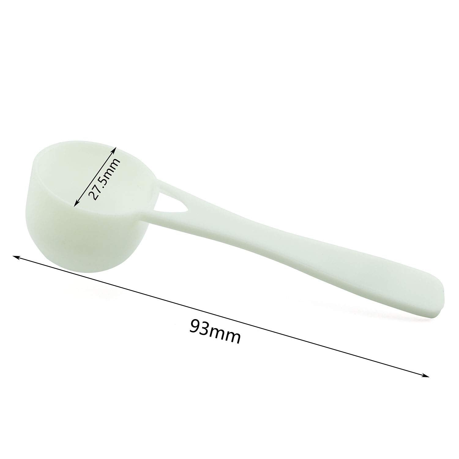 Tegg 5Ml Teaspoon 50Pcs 5Cc White Plasti Measuring Spoons For Herb Extract Tea Powder Coffee