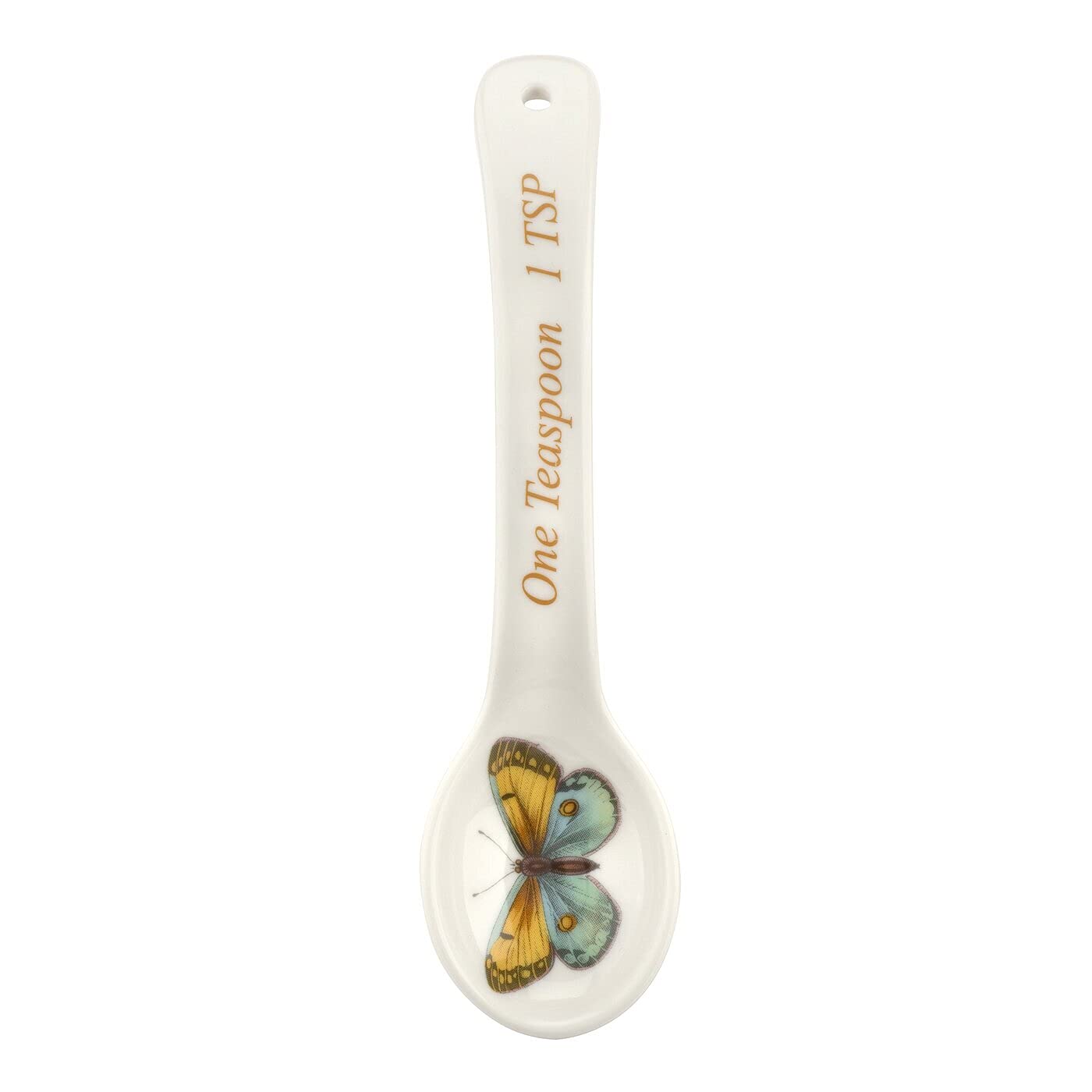 Portmeirion Botanic Garden Harmony Measuring Spoons- Set Of 4 | 1 Tbsp, 1 Tsp,  Tsp,  Tsp | Assorted Butterfly Motifs | Porcelai