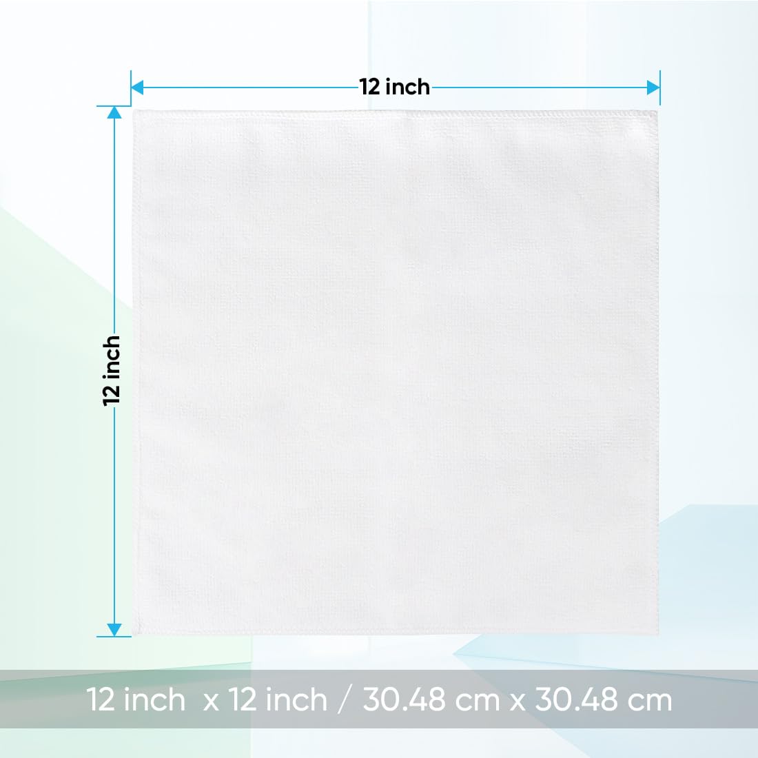 Homexcel Microfiber Washcloths 12 Pack, Highly Absorbent And Soft Face Towel, Multi-Purpose White Wash Cloths For Bathroom, Hote