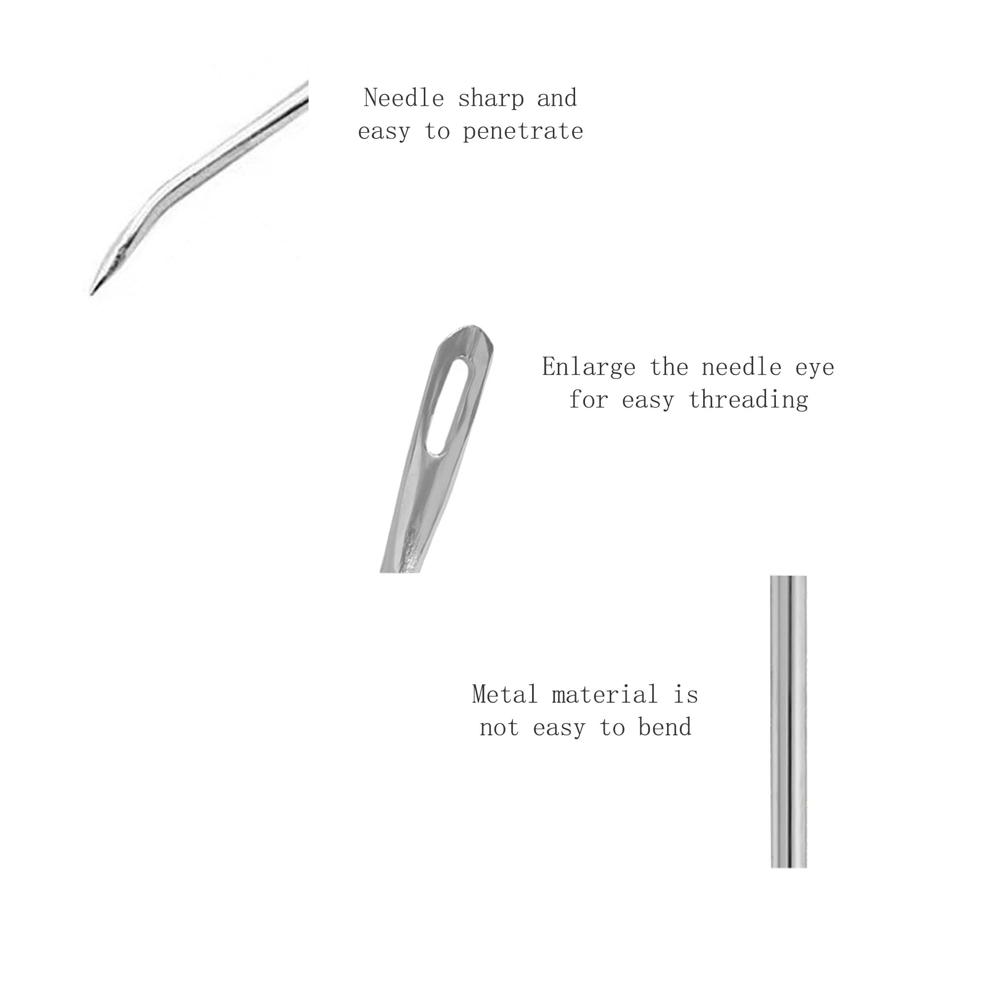 Setaria Viridis 10pcs Stainless Steel Roasting Meat Trussing Needles 6.7" for Turkey, Chicken, Roasts - Silver
