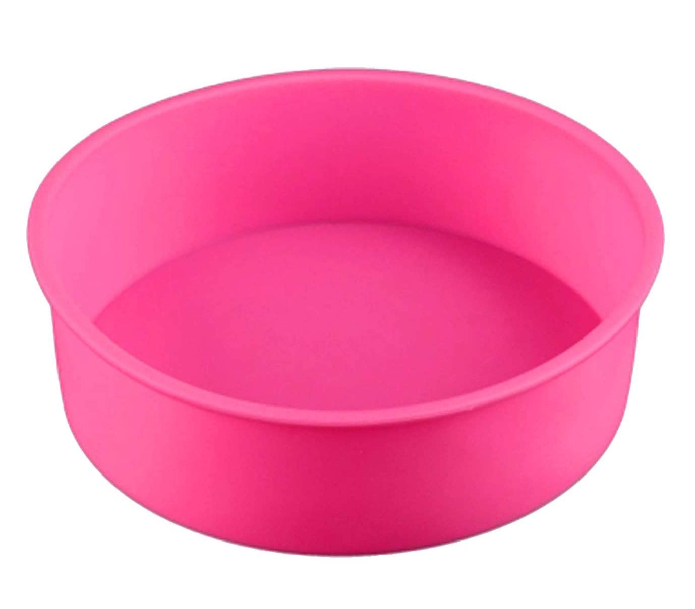 Kootips Baking Silicone 8-Inch Round Cake Pan Baking Mold, Bpa Free, Non-Stick European-Grade Silicone, 2.36-Inches Deep