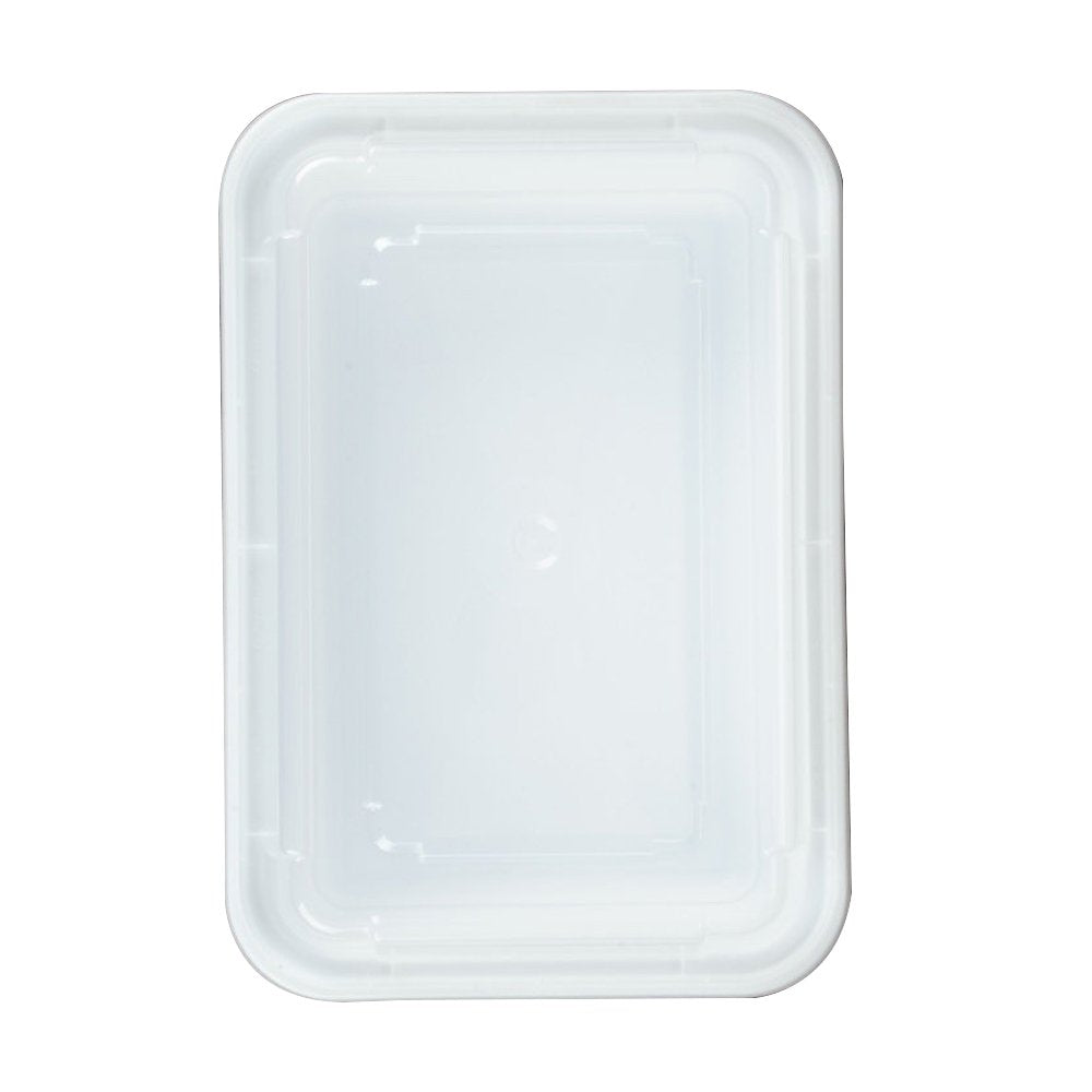 38 Oz Microwaveable White Rectangular Container Lid Combo 150 Ct